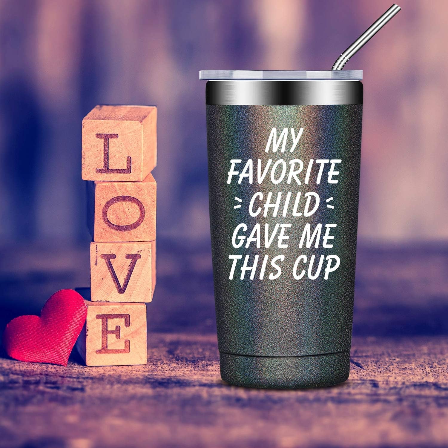 My Favorite Child Gave Me This Cup, Mom Gifts from Daughter, Son, Kids - Mothers Day Christmas Birthday for Mom, Dad